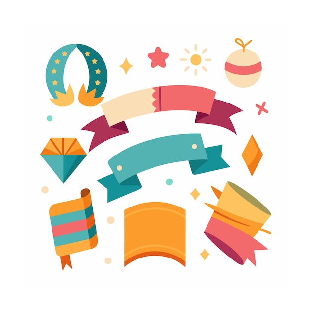 Cintas etiquetas y pegatinas comercio electrónico y compras conjunto de iconos ilustración vectorial