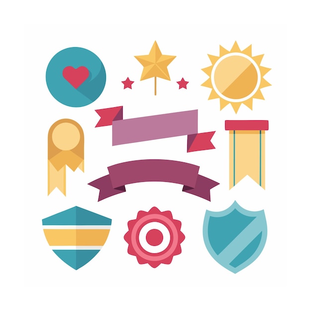 Cintas etiquetas y pegatinas comercio electrónico y compras conjunto de iconos ilustración vectorial