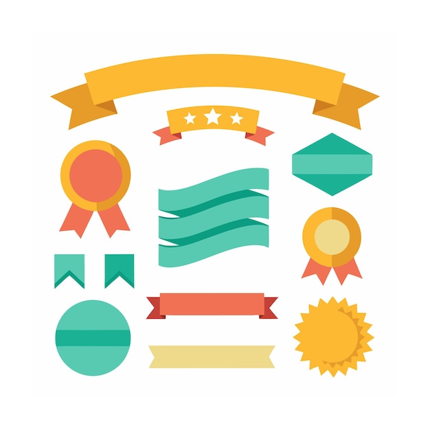 Cintas etiquetas y pegatinas comercio electrónico y compras conjunto de iconos ilustración vectorial