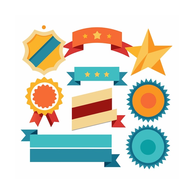 Cintas etiquetas y pegatinas comercio electrónico y compras conjunto de iconos ilustración vectorial