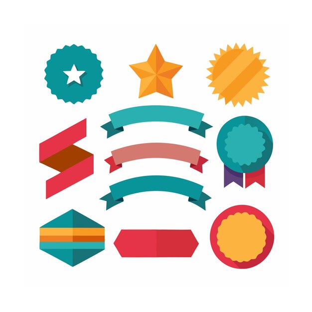 Cintas etiquetas y pegatinas comercio electrónico y compras conjunto de iconos ilustración vectorial