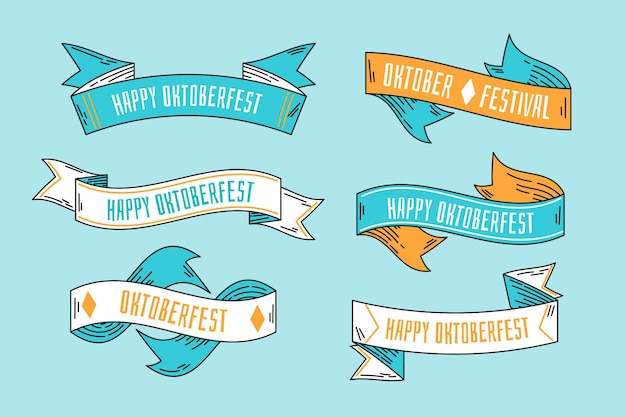 Cintas del Oktoberfest en diferentes colores.