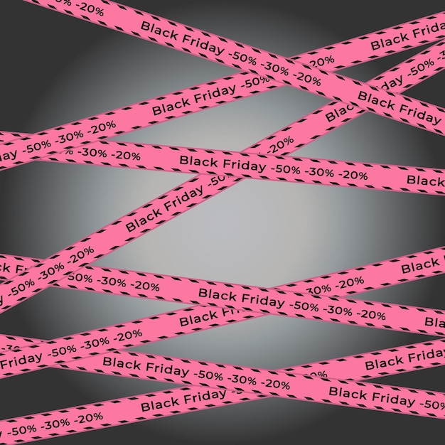 Vector cintas de venta rosa con porcentajes en diferentes arreglos vectoriales