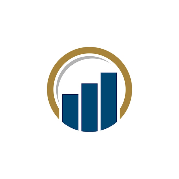 Circle Blue Stock Exchange Logo Plantilla Ilustración Diseño Vector EPS 10