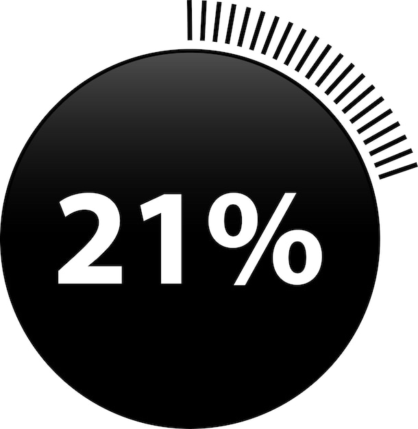 Vector circle porcentaje 21 diagramas listos para usar para diseño web, interfaz de usuario (ui) o infografía, para