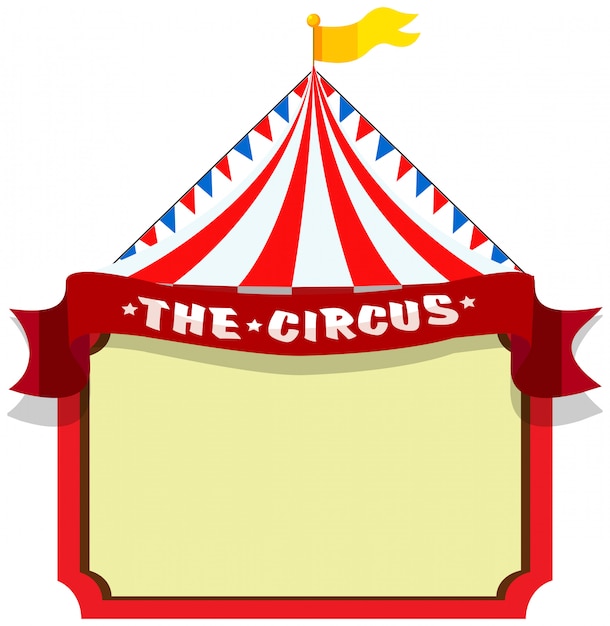 Vector circo, feria de diversión, plantilla de tema de parque de atracciones