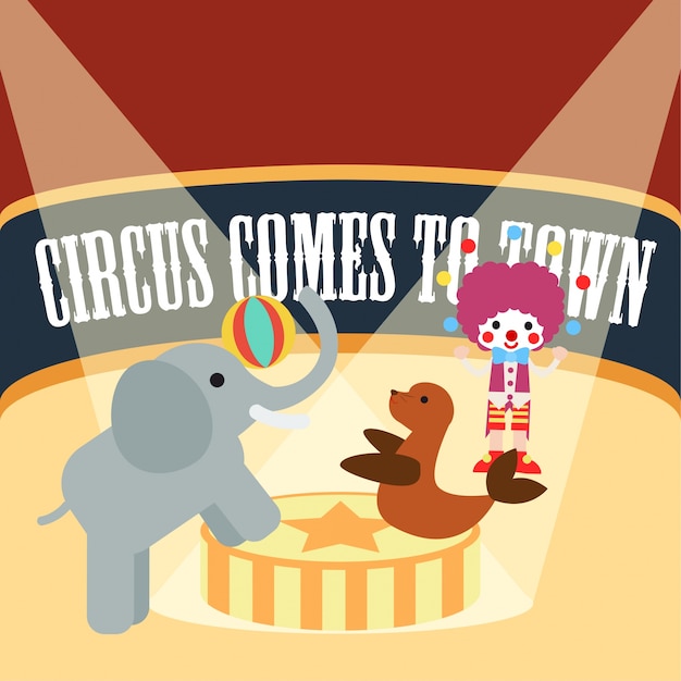 Vector circo poster ilustración vectorial