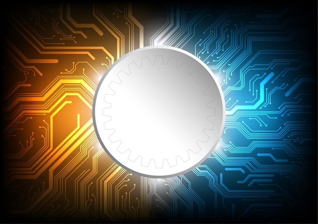 Circuit line board, concepto de vector de tecnología.