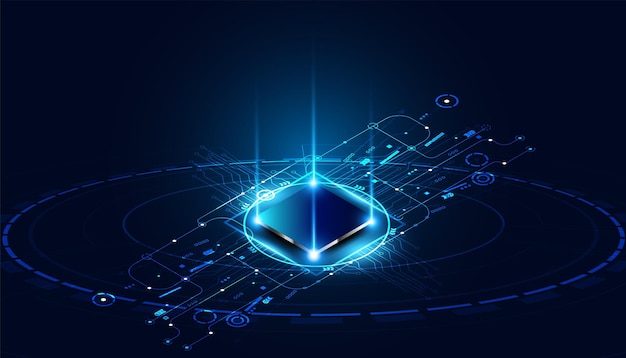 Circuito abstracto electrónica concepto semiconductor circuito conexión sistema moderno sistema ai mecanismo de inteligencia artificial