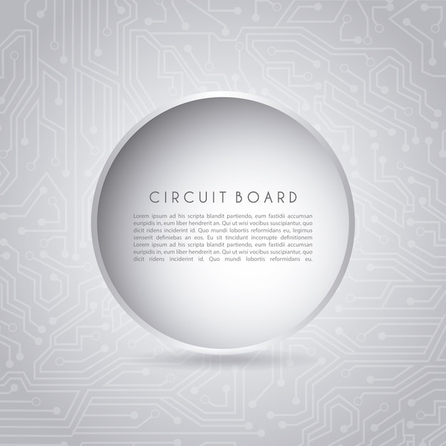 circuito circular sobre fondo gris