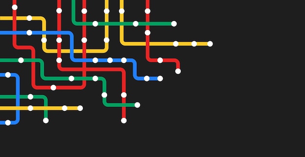 Circuito conectar líneas y puntos. Tecnología de red y concepto de conexión