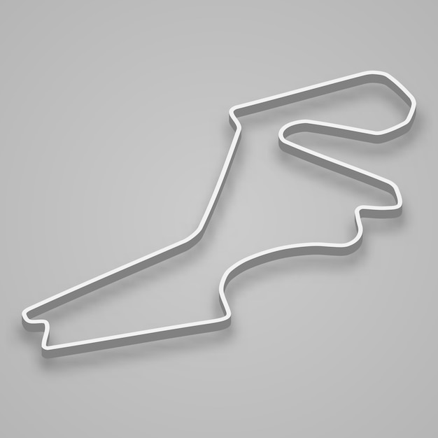 Vector circuito de estambul para deportes de motor y automovilismo. pista de carreras del gran premio de turquía.