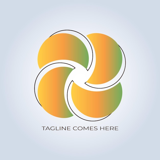 Circular company logo design art template