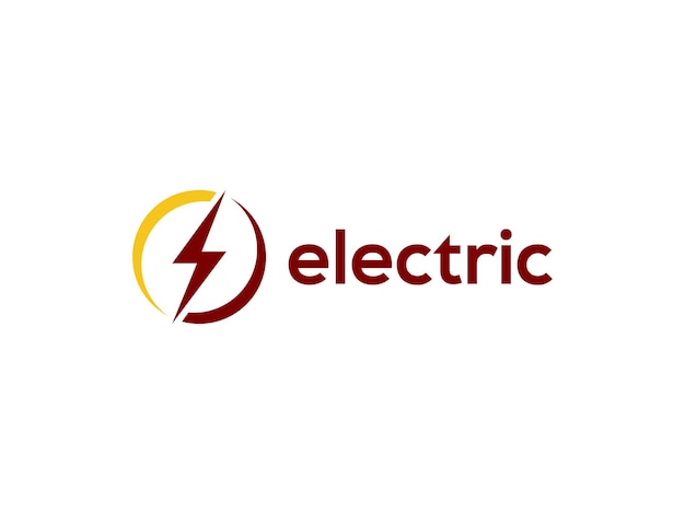 Circular Flash Thunder Energy Electric logotipo profesional simple pero limpio sobre fondo blanco.