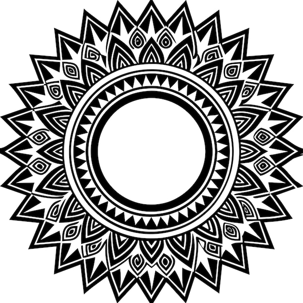 Vector circular pattern in form of mandala for henna mehndi