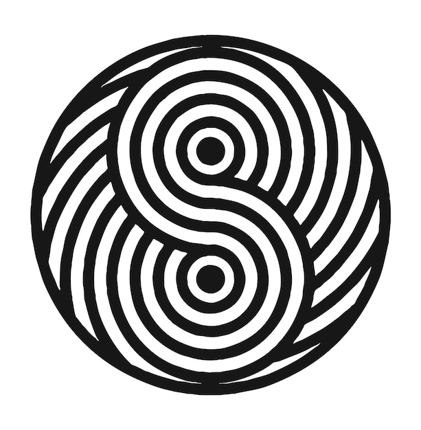 Círculo abstracto que consta de líneas en forma de ocho