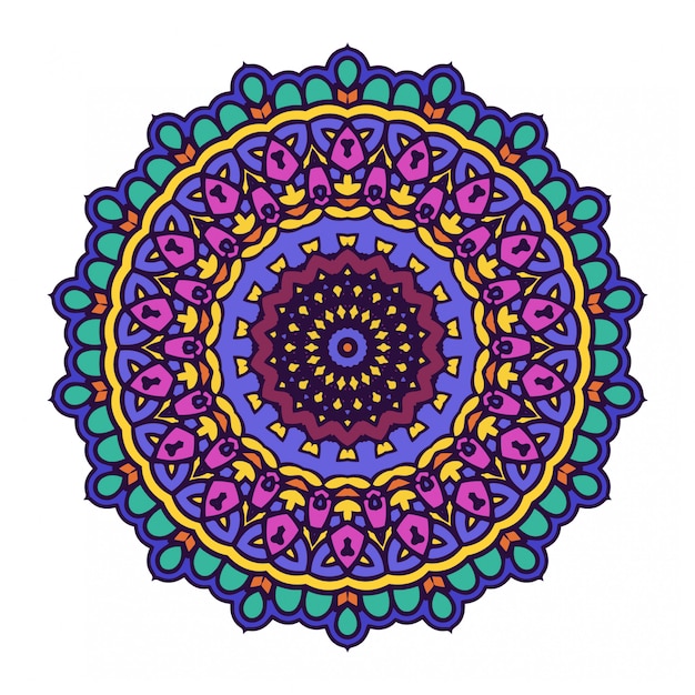 Círculo abstracto redondo con estilo mandala