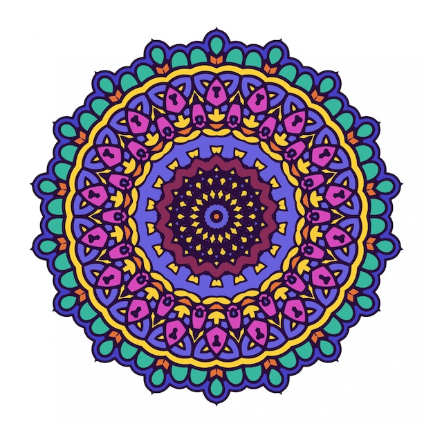 Vector círculo abstracto redondo con estilo mandala