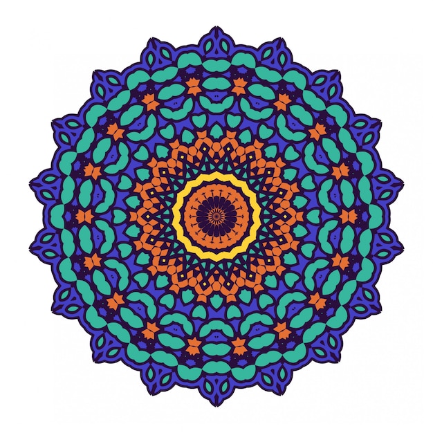 Círculo abstracto redondo con estilo mandala
