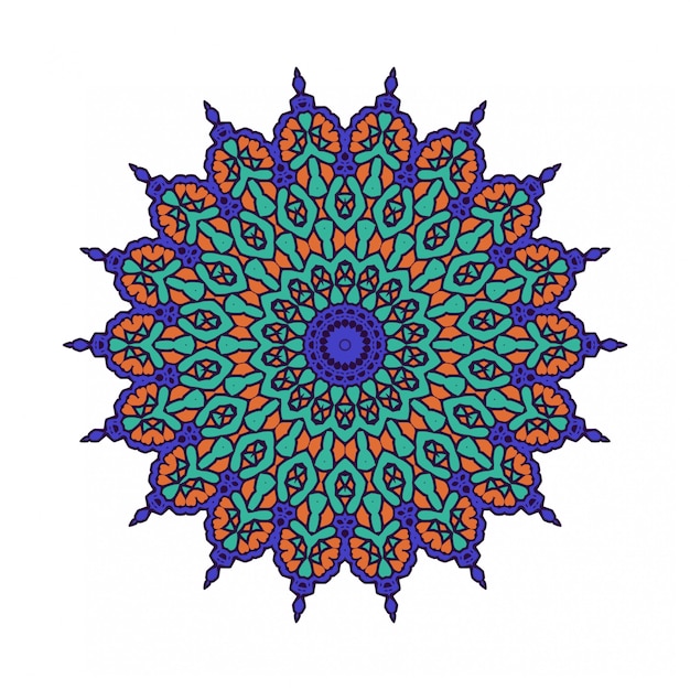 Círculo abstracto redondo con estilo mandala
