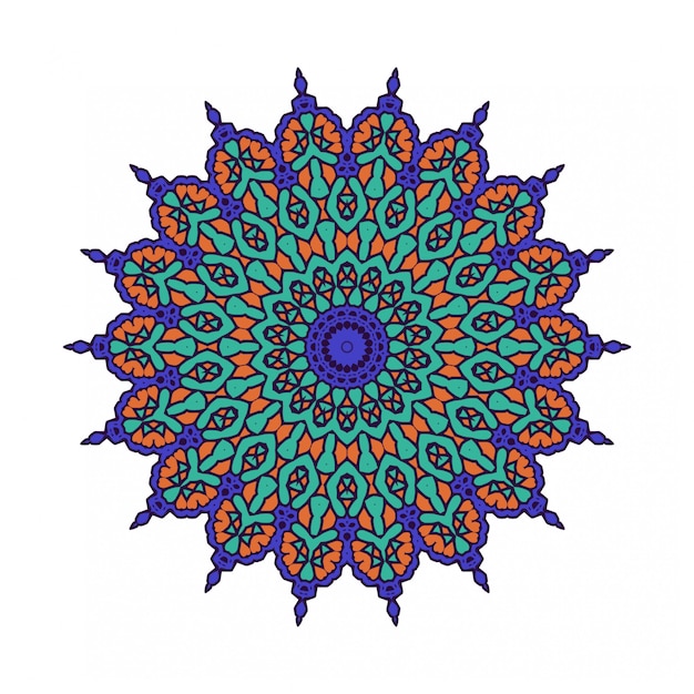 Vector círculo abstracto redondo con estilo mandala