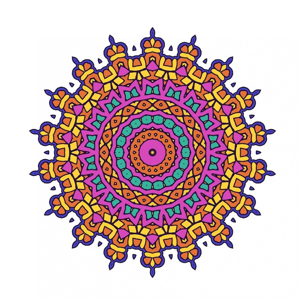 Círculo abstracto redondo con estilo mandala