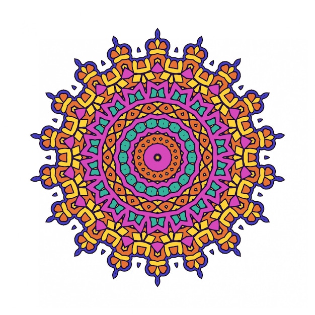 Círculo abstracto redondo con estilo mandala