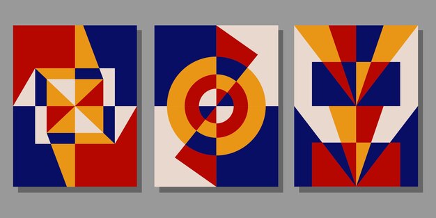 Círculo abstracto del vector del fondo del modelo geométrico de la Bauhaus