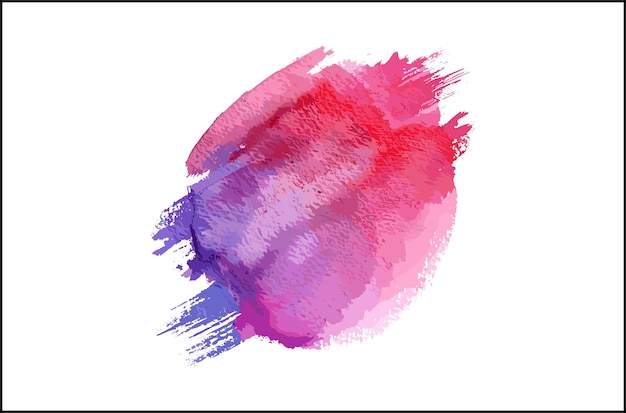 El círculo de acuarelas rosa y azul