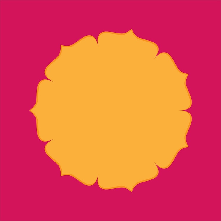 Vector un círculo amarillo con un circulo amarillo en él