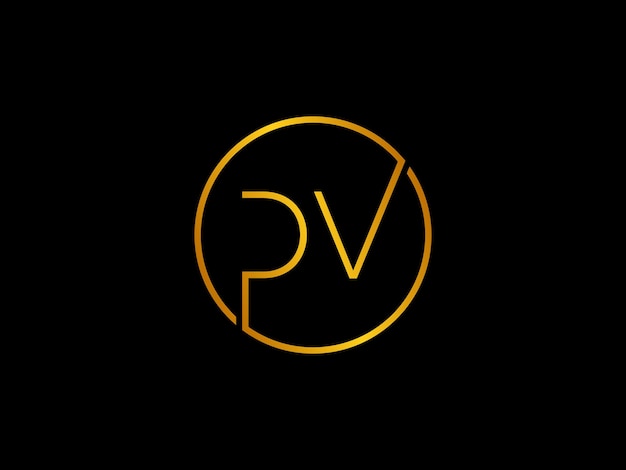 Un círculo amarillo con la letra pv en él