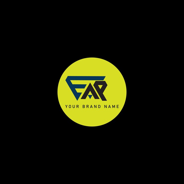 Vector un círculo amarillo con la palabra eap far en él