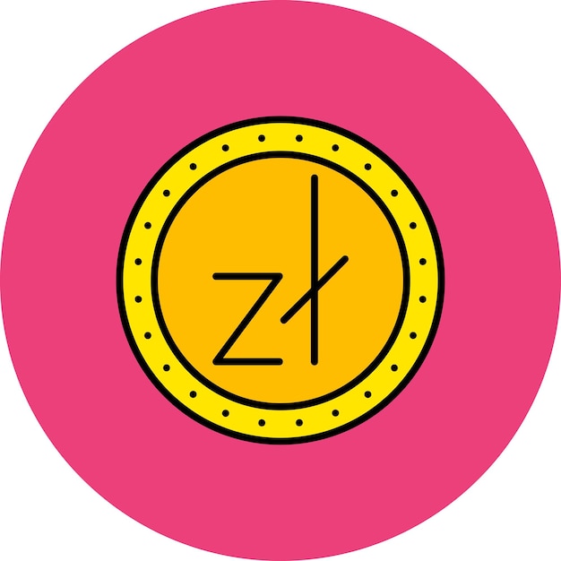 Un círculo amarillo con una z z z z