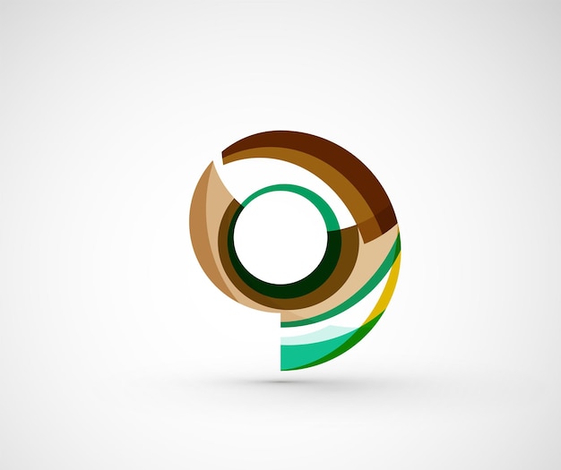 Círculo de anillo de logotipo de empresa geométrica abstracta