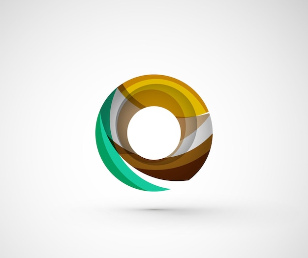Círculo de anillo de logotipo de empresa geométrica abstracta