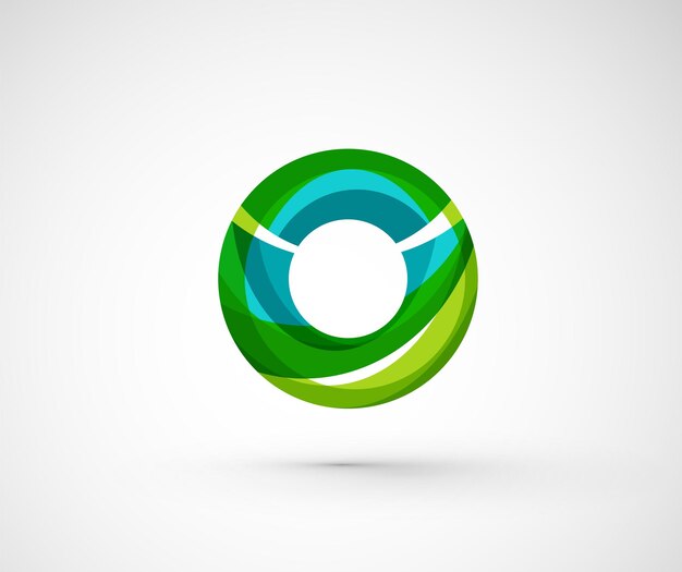 Círculo de anillo de logotipo de empresa geométrica abstracta