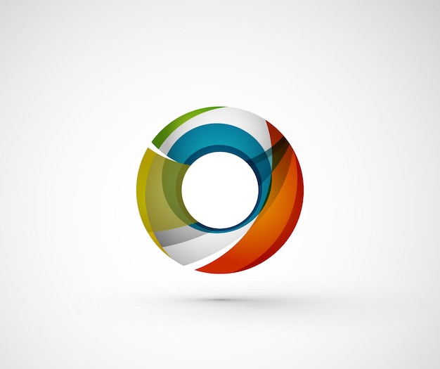 Círculo de anillo de logotipo de empresa geométrica abstracta