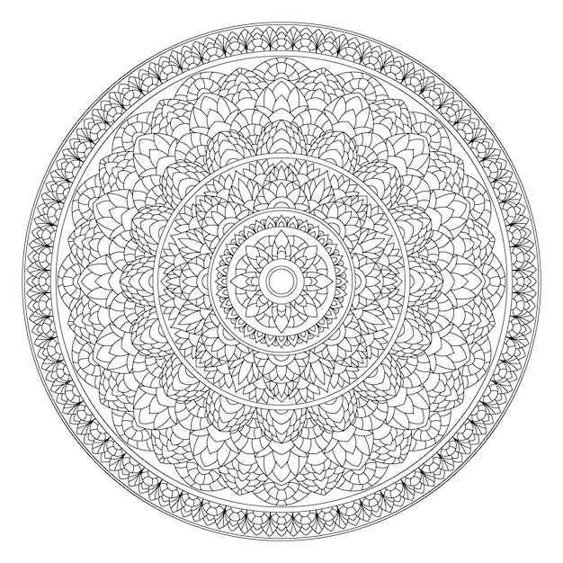 Vector círculo árabe adorno decorativo mandala indio vector oriente tatuaje