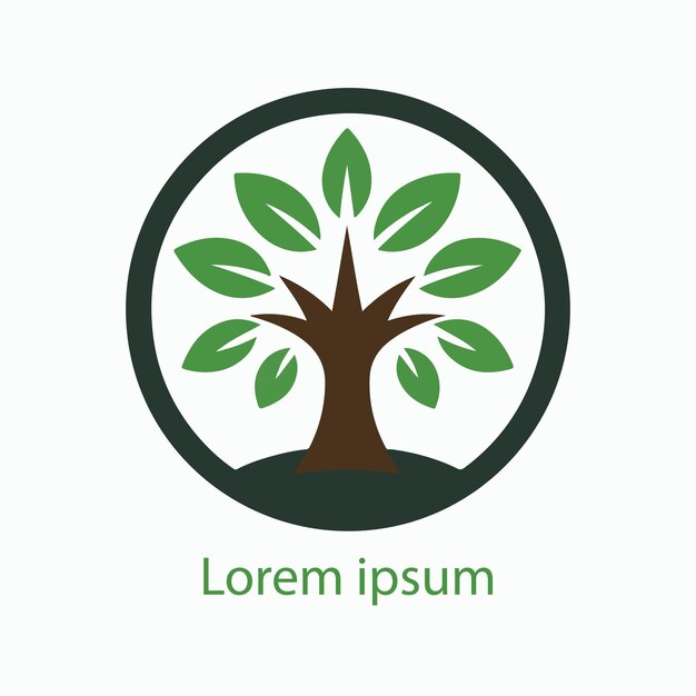 un círculo con un árbol en el medio