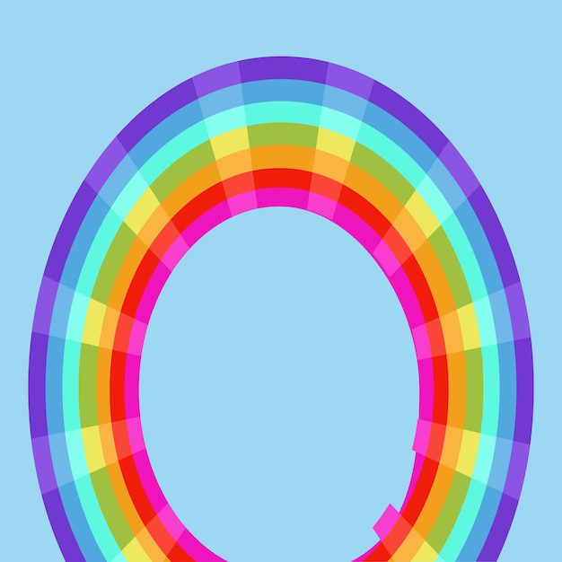Vector un círculo de arco iris con la palabra arco iris en él