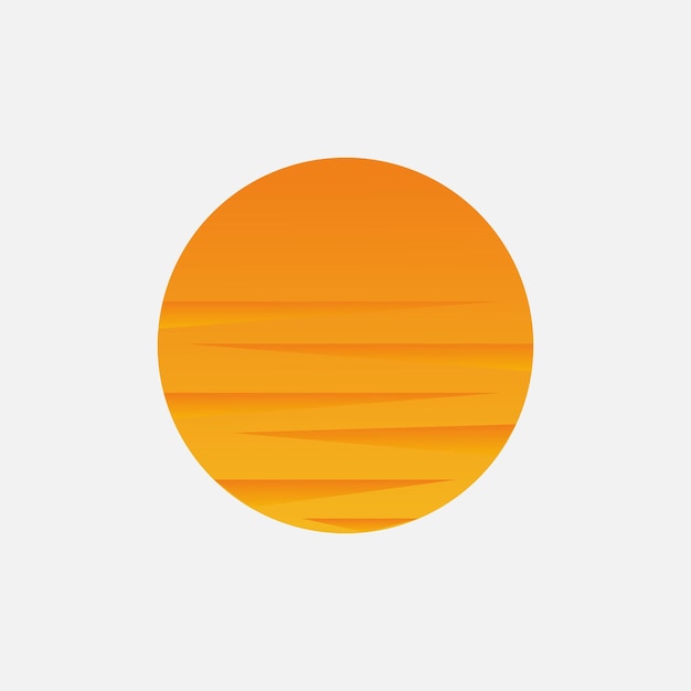 El círculo del atardecer brillante