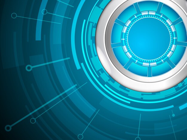 círculo azul concepto tecnología fondo
