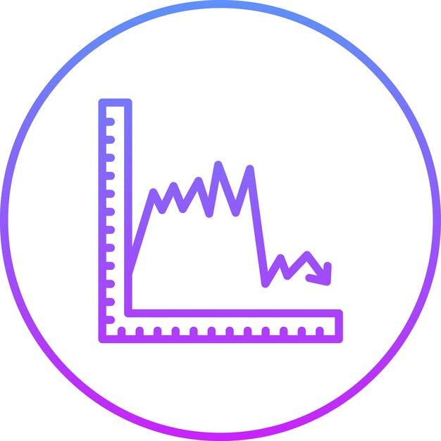 un círculo azul con un gráfico en él que dice gráfico