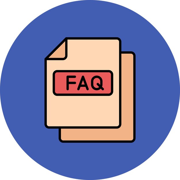 un círculo azul con una imagen de una mano sosteniendo una caja con la palabra