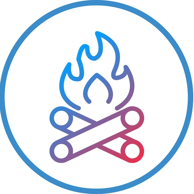un círculo azul con un logotipo azul y rojo con un par de tijeras
