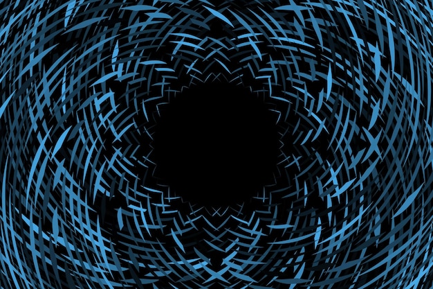 Círculo azul partículas abstractas volando en el fondo