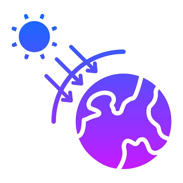un círculo azul y púrpura con el sol y el sol