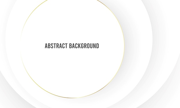 Vector círculo blanco de artes modernas abstractas con fondo de líneas doradas diseño de lujo