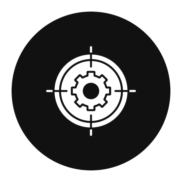 un círculo blanco y negro con un objeto circular en el medio