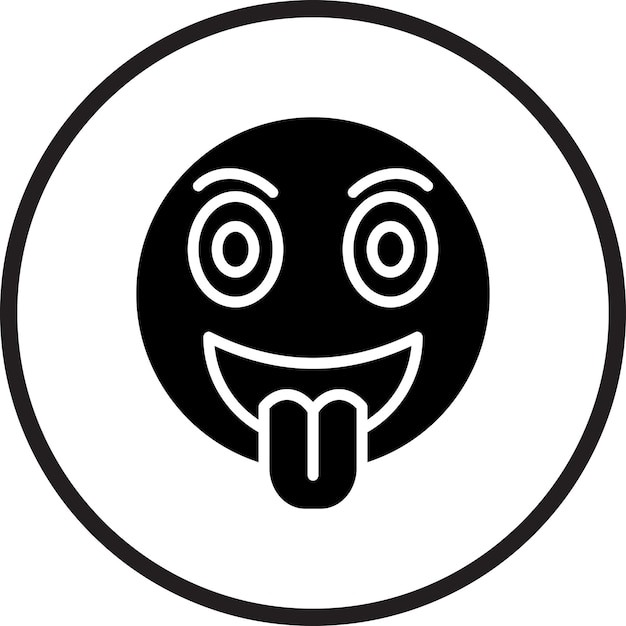 un círculo blanco y negro con ojos y un círculo negro con un fondo blanco